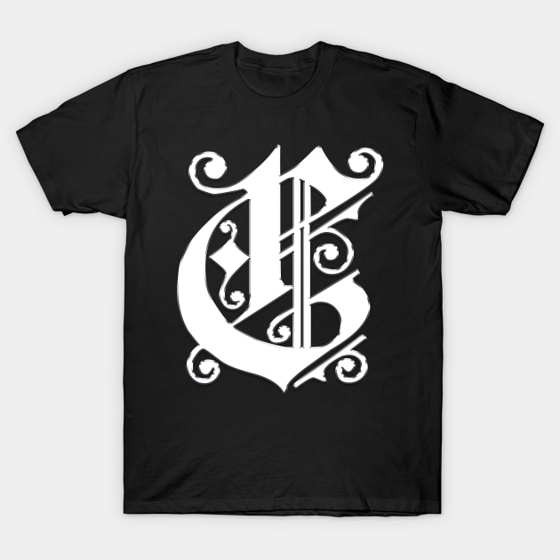 Silver Letter C T-Shirt by The Black Panther